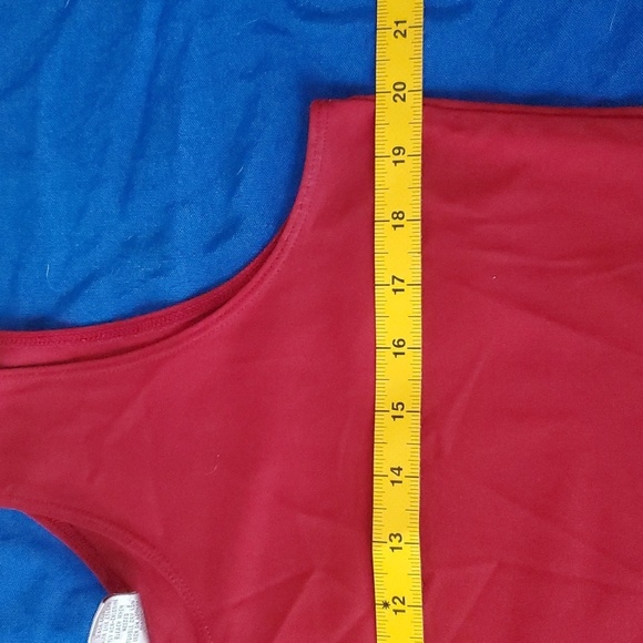 Chico's sz 2 (L/12) sleeveless red top - Picture 9 of 10
